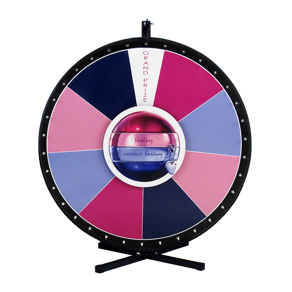 Tabletop Prize Wheel with Permanent Design Sections