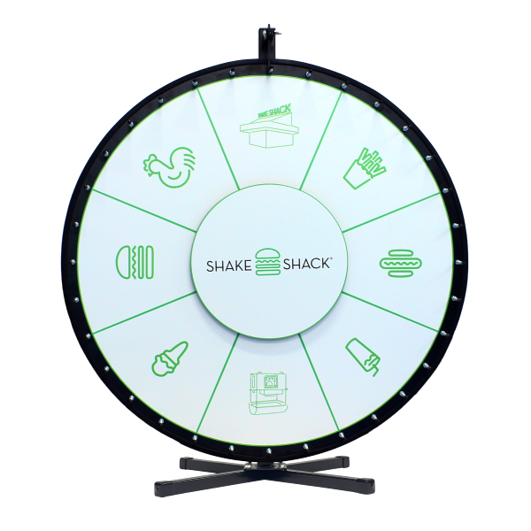 Tabletop Prize Wheel with Permanent Design Sections