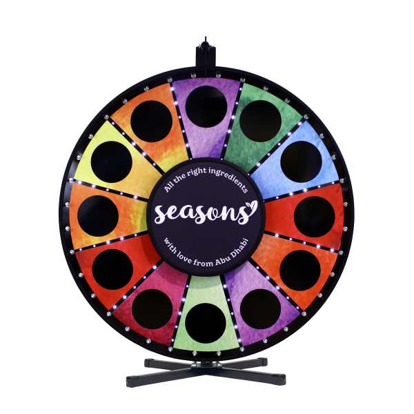 Tabletop Magnetic Prize Wheel with White LED Lights