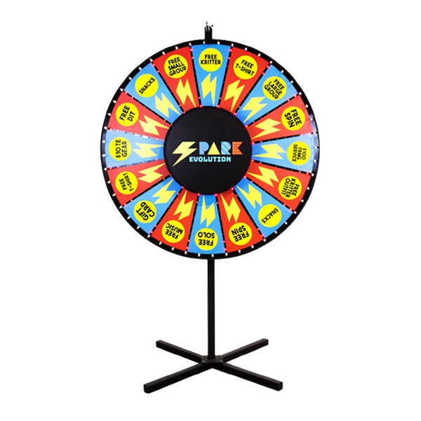Floor-Standing Magnetic Prize Wheel with Color LED Lights