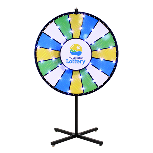 Floor-Standing Magnetic Prize Wheel with White LED Lights