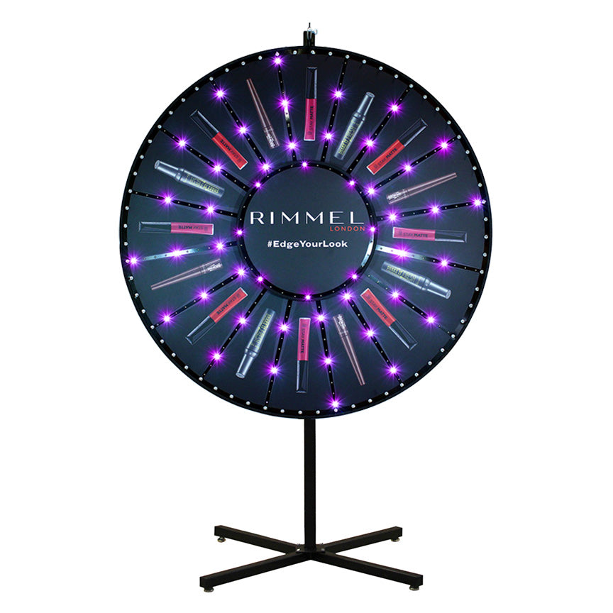 Floor-Standing Magnetic Prize Wheel with Color LED Lights