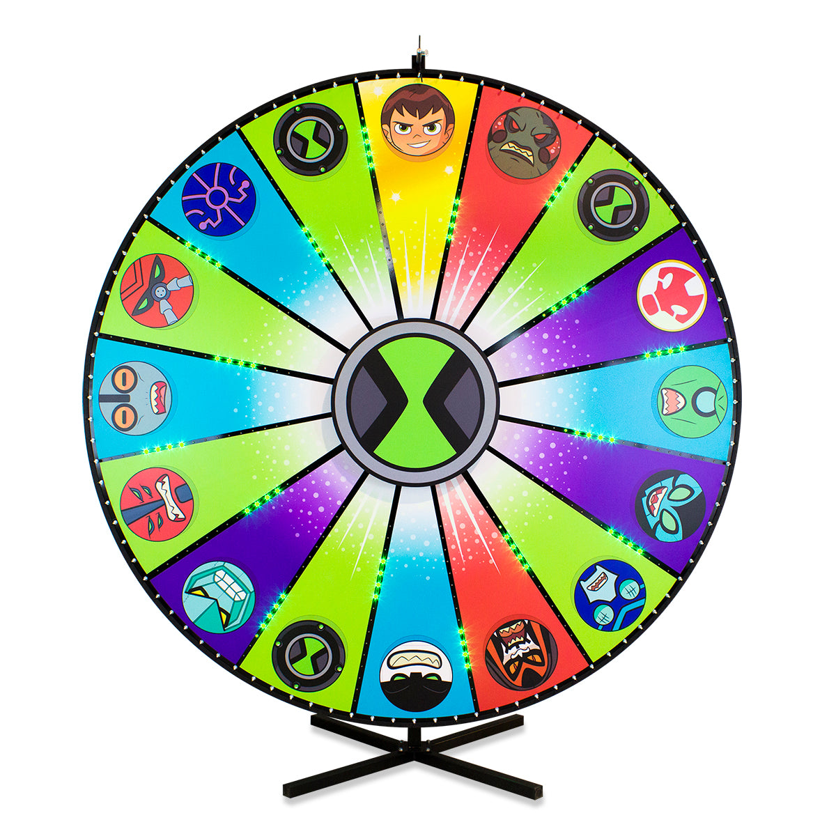 Floor-Standing Magnetic Prize Wheel with Color LED Lights