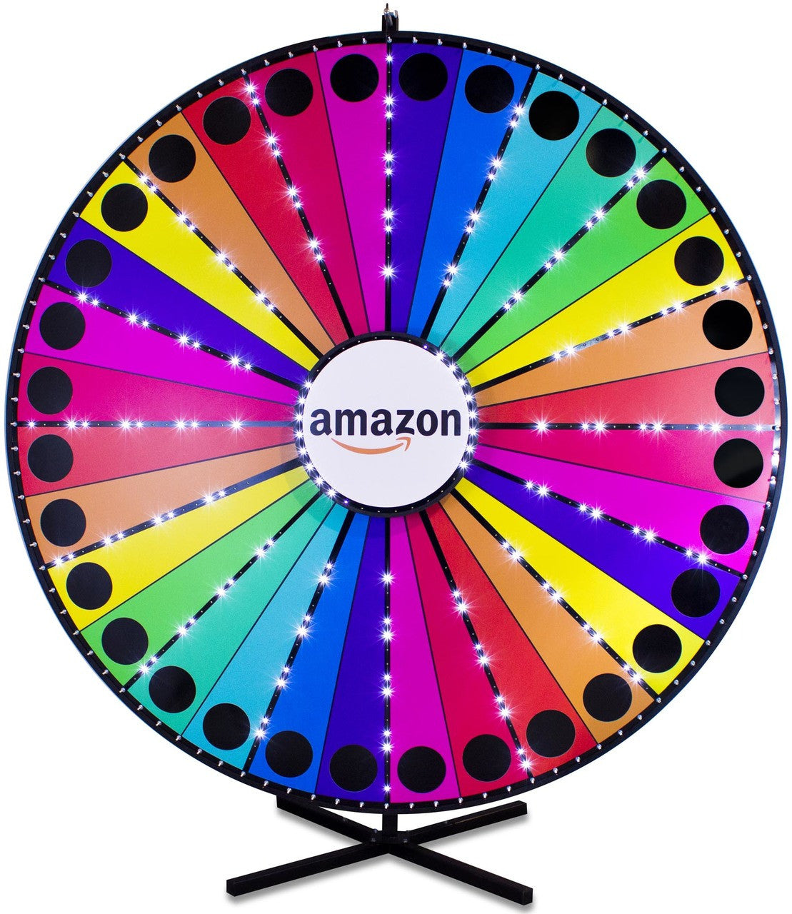Floor-Standing Magnetic Prize Wheel with White LED Lights