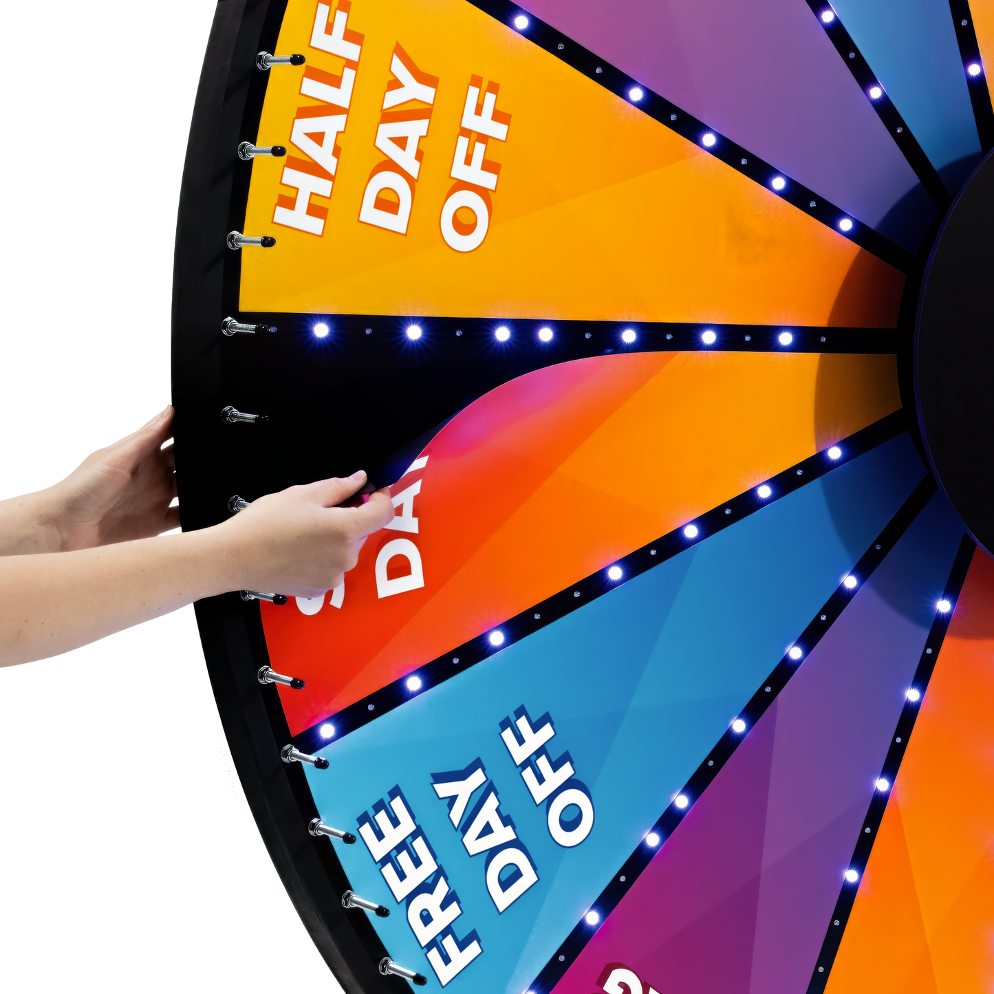 Floor-Standing Magnetic Prize Wheel with Color LED Lights