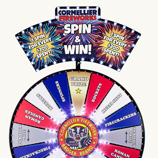 Sign above Prize Wheel