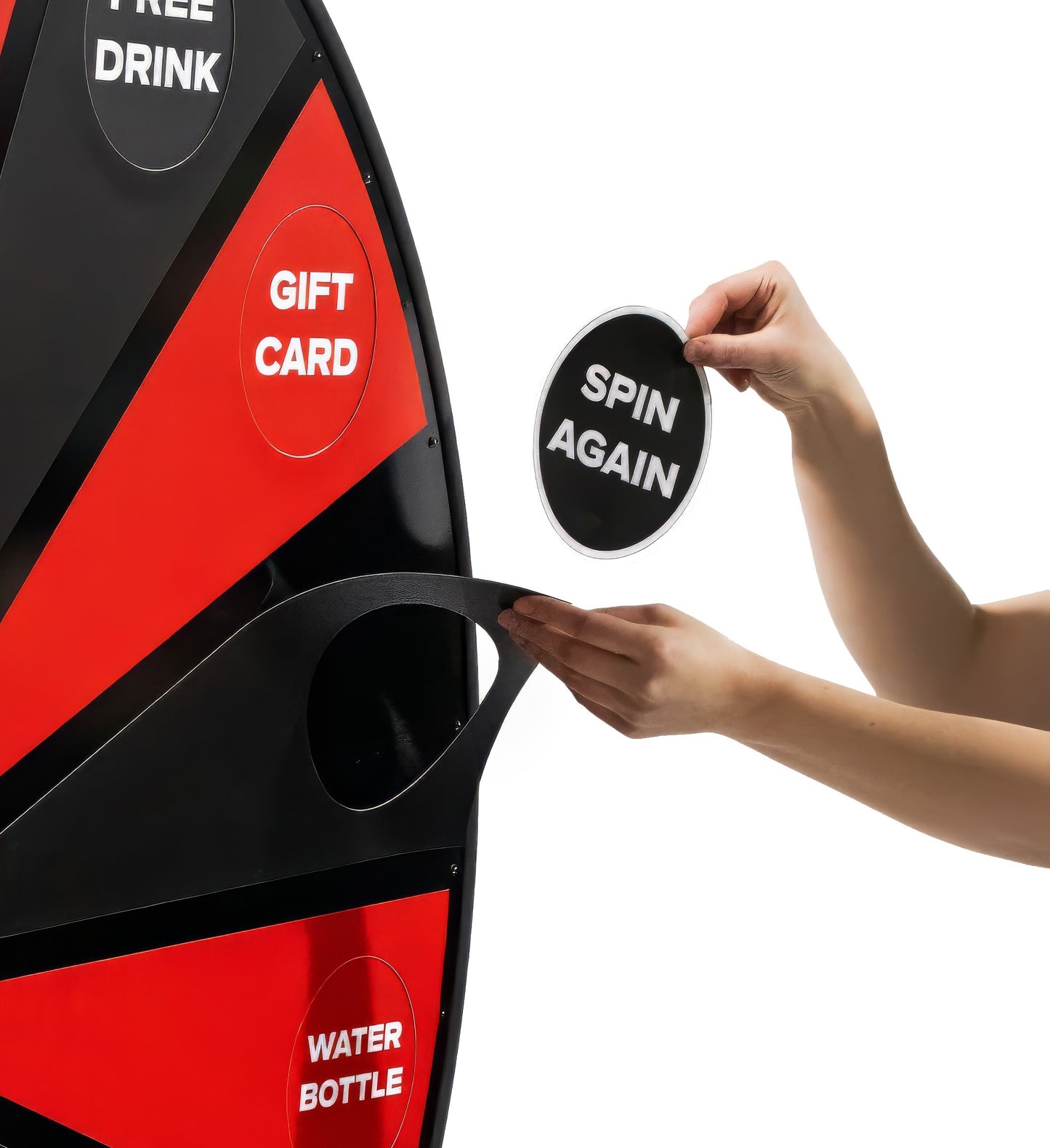 Floor-Standing Magnetic Prize Wheel with Color LED Lights