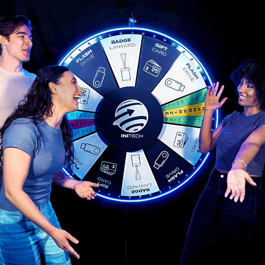 Introducing the Glowing Lighted Edge Prize Wheel: Neon LED Light, Edge to Edge
