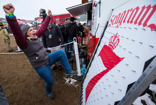 Plinko board at fun outdoor event