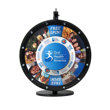 Tabletop Prize Wheel with Permanent Design Sections