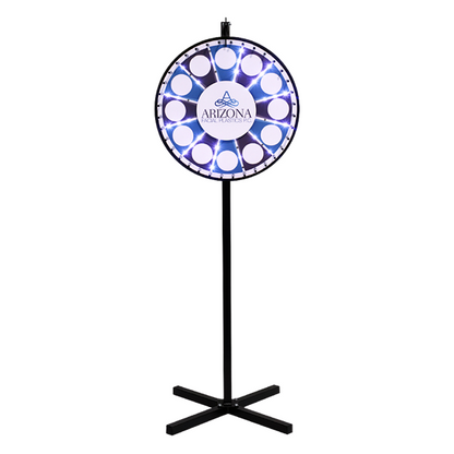 Tabletop Magnetic Prize Wheel with White LED Lights