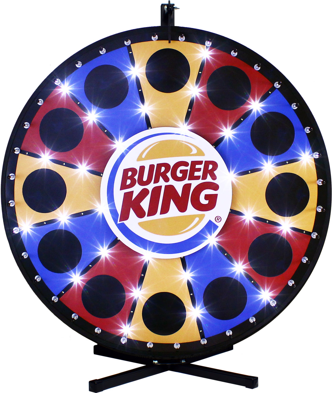 Tabletop Magnetic Prize Wheel with White LED Lights