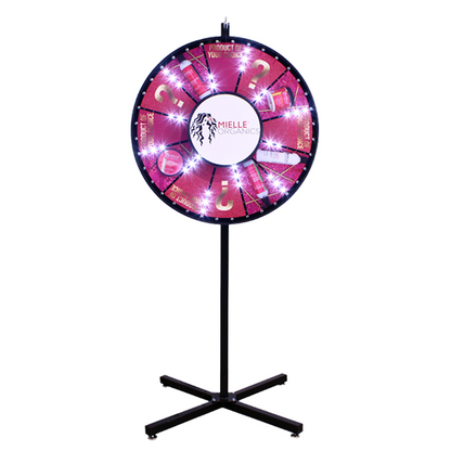 Tabletop Magnetic Prize Wheel with White LED Lights