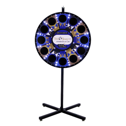 Tabletop Magnetic Prize Wheel with White LED Lights