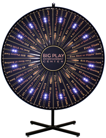 Floor-Standing Magnetic Prize Wheel with White LED Lights