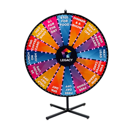 Floor-Standing Magnetic Prize Wheel with Color LED Lights