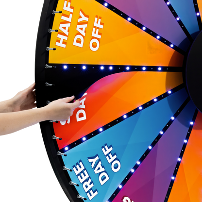 Floor-Standing Magnetic Prize Wheel with Color LED Lights