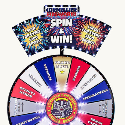 Sign above Prize Wheel