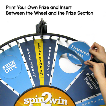 Tabletop Magnetic Prize Wheel with White LED Lights