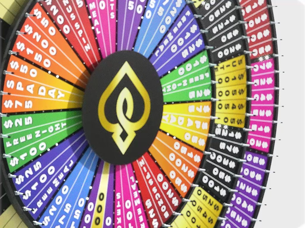 Triple tier prize wheel with color LED lights video demonstration