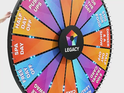 Floor-Standing Magnetic Prize Wheel with Color LED Lights