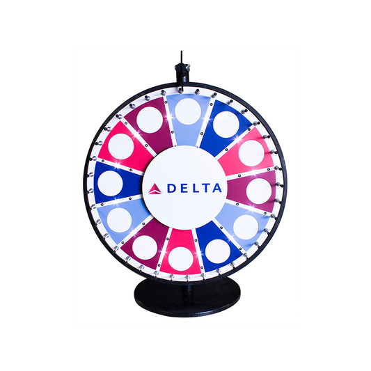 Tabletop Magnetic Prize Wheel with White LED Lights